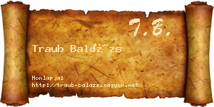 Traub Balázs névjegykártya