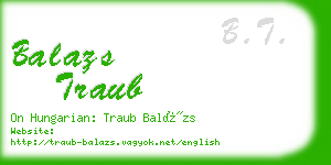balazs traub business card